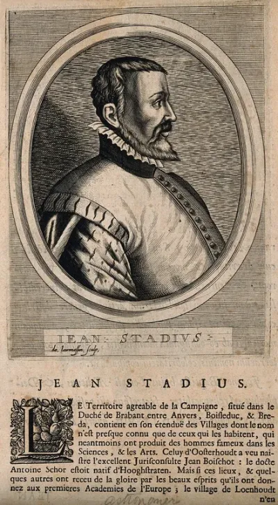 Jean Stadius. Line engraving by N. de Larmessin