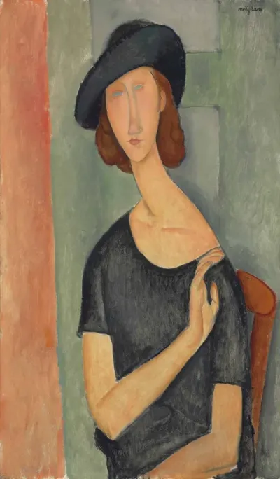 Jeanne Hebuterne (au chapeau)