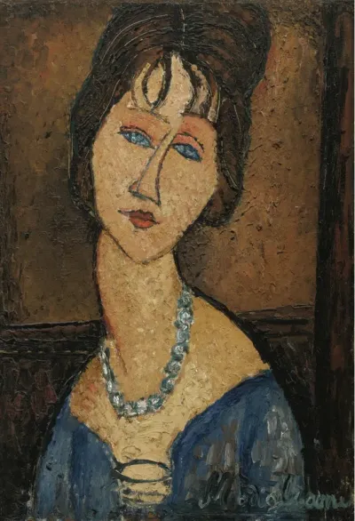 Jeanne Hébuterne with a necklace