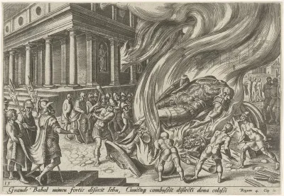Jehu verwoest de tempel en het beeld van Baal
