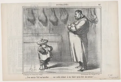 J'en aurais fait un boucher..., from "Actualités"
