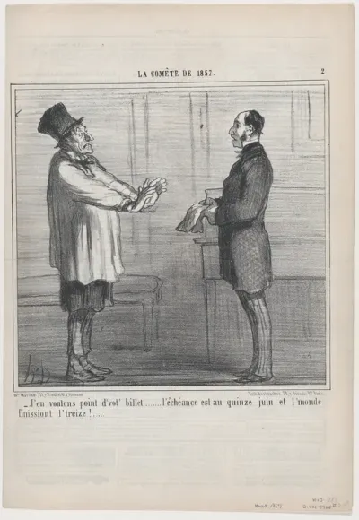 J'en voilons point d'vot' billet, from "La Comète de 1857"