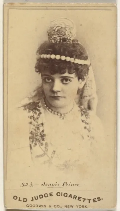 Jennie Prince, from the Actors and Actresses series (N171) for Old Judge Cigarettes