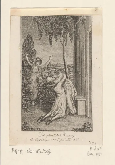 Jenny en Sir Wolsey omhelzen elkaar