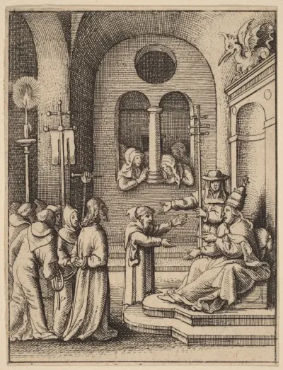 Jesus again before Caiaphas