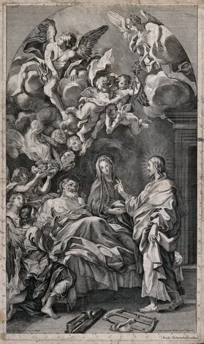 Jesus blesses Joseph as he dies
