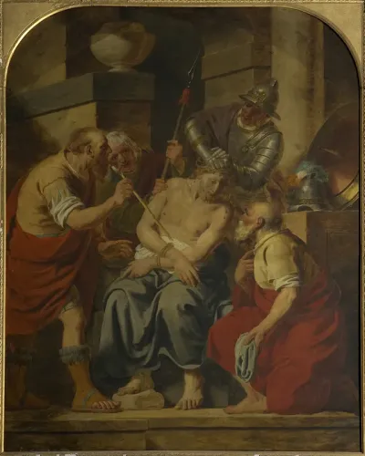 Jesus Christ being crowned with thorns