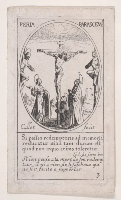 Jésus-Christ expire sur le croix (Christ on the Cross), Good Friday, scene 3 from Images des Fêtes Mobiles (Images of Moveable Feasts from the Christian Calendar), part of "Les Images De Tous Les Saincts et Saintes de L'Année" (Images of All of the S