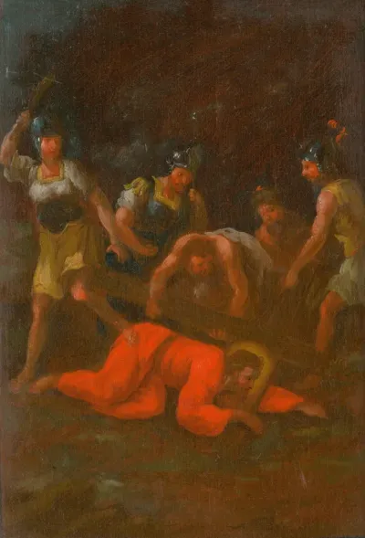 Jesus Falls the Third Time. Study for Stations of the Cross IX.