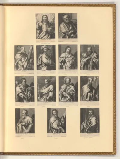 Jesus mit Paulus und den zwölf Aposteln