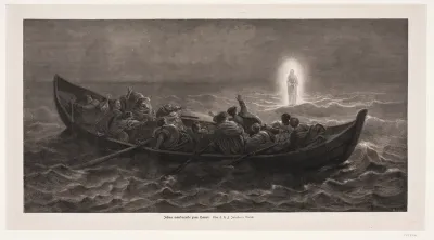 Jesus vandrer på havet