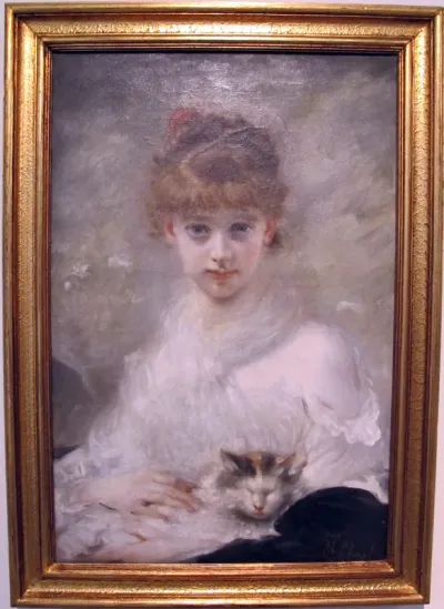 Jeune Fille au chat