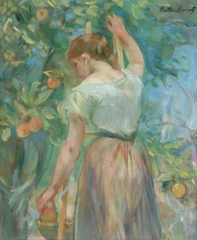 Jeune Fille cueillant des oranges