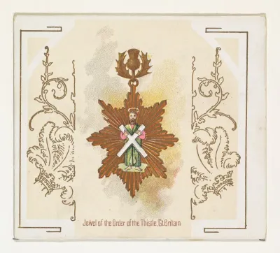 Jewel of the Order of the Thistle, Great Britain, from the World's Decorations series (N44) for Allen & Ginter Cigarettes