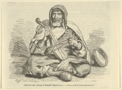 Jewish Musician in Mogador Costume, Morocco, from "Le Magasin Pittoresque"