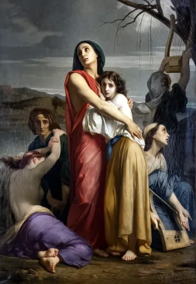 Jewish women held captive in Babylon.