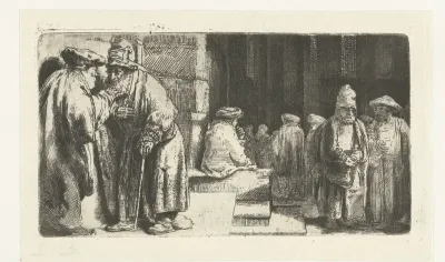 Jews in the synagogue