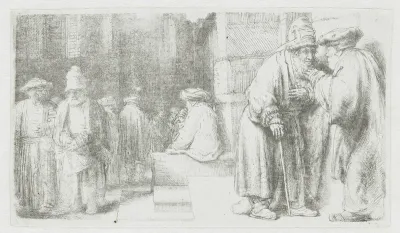 Jews in the synagogue