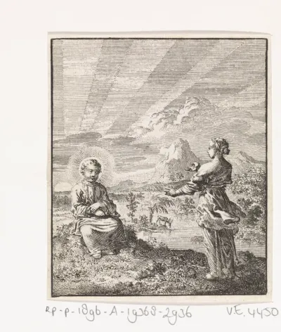 Jezus en de Ziel bij het opgaan van de zon