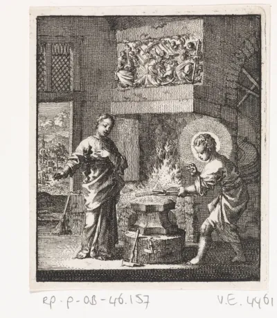 Jezus en de Ziel in eene smidse