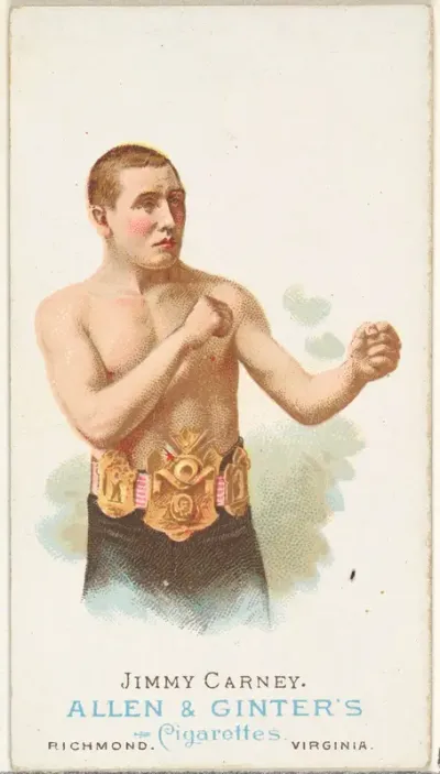 Jimmy Carney, Pugilist, from World's Champions, Series 1 (N28) for Allen & Ginter Cigarettes