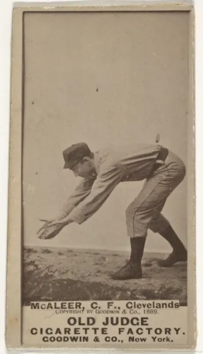 Jimmy "Loafer" McAleer, Center Field, Cleveland, from the Old Judge series (N172) for Old Judge Cigarettes