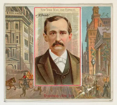 J.M. Bundy, New York Mail and Express, from the American Editors series (N35) for Allen & Ginter Cigarettes