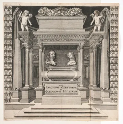 Joachim Gersdorff og Øllegård Huitfeld. Mindeblad
