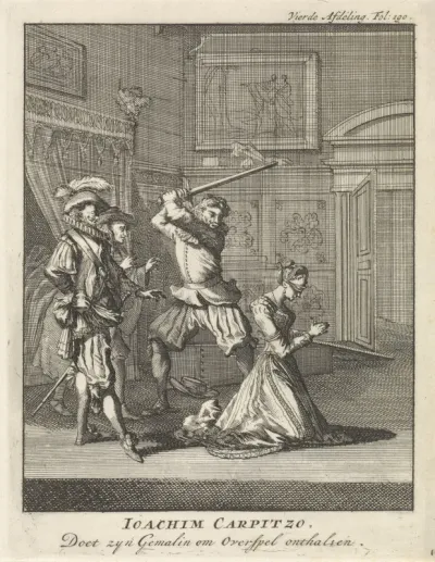 Joachim von Carpzov beveelt de onthoofding van zijn vrouw, 1623