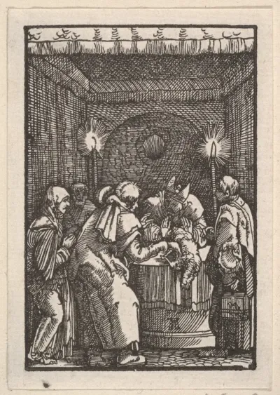 Joachim's Sacrifice Refused by the Priest, from "The Fall and Salvation of Mankind Through the Life and Passion of Christ"