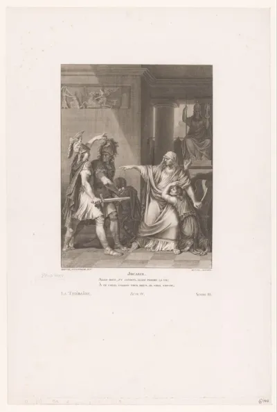 Jocasta beschuldigt Eteokles en Polynices