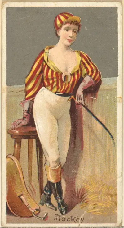 Jockey, from the Occupations for Women series (N166) for Old Judge and Dogs Head Cigarettes