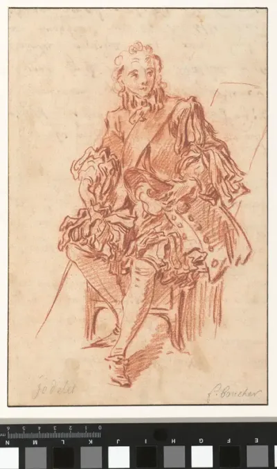 Jodelet sitting on a chair