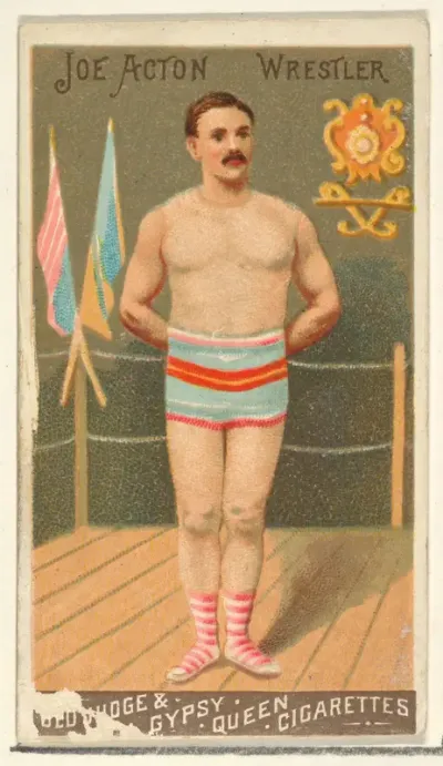 Joe Acton, Wrestler, from the Goodwin Champion series for Old Judge and Gypsy Queen Cigarettes