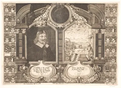 Johan Brockenhuus samt scene med evangelisten Matthæus. Til Ligprædiken