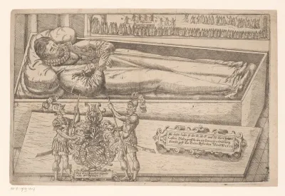 Johan Casimir, paltsgraaf aan de Rijn, in zijn doodskist