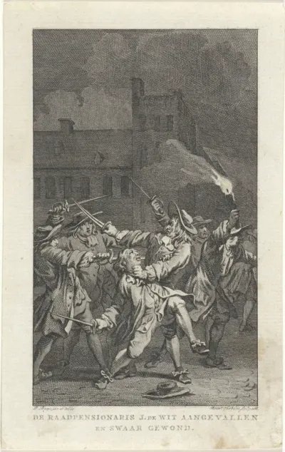 Johan de Witt aangevallen en zwaar gewond, 1672