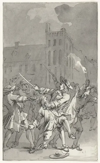 Johan de Witt aangevallen en zwaar gewond, 1672