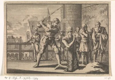 Johan van Oldenbarnevelt onthoofd, 1619
