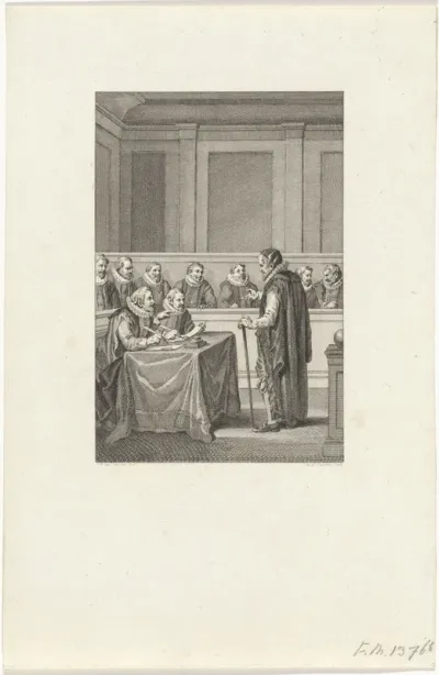 Johan van Oldenbarnevelt verschijnt voor zijn rechters, 1619