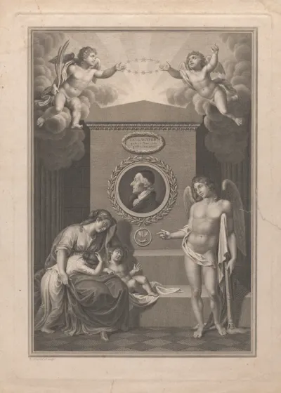 Johann Caspar Lavater: allegorical mourners at his tomb