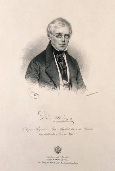 Johann Heinze. Lithograph by J. Kriehuber, 1841