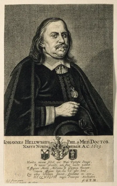 Johann Hellwig. Line engraving by J. Sandrart, 1655, after G. C. Eimmart