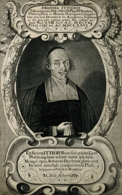 Johann Ittig. Line engraving by C. Romstet