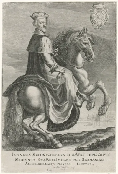 Johann Schweikhard von Kronberg te paard