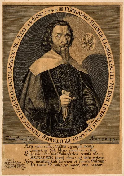 Johann Zeidler. Line engraving by J. Dürr, 1649