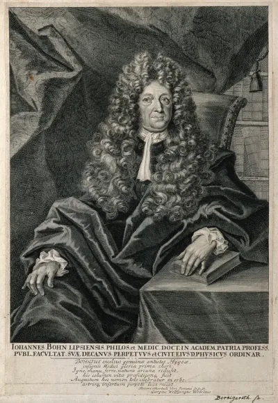 Johannes Bohn. Line engraving by M. Bernigeroth