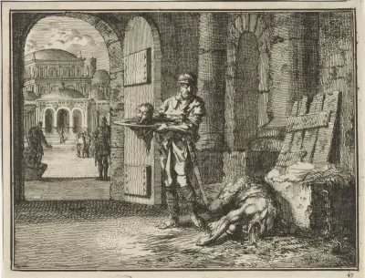 Johannes de Doper in de gevangenis onthoofd
