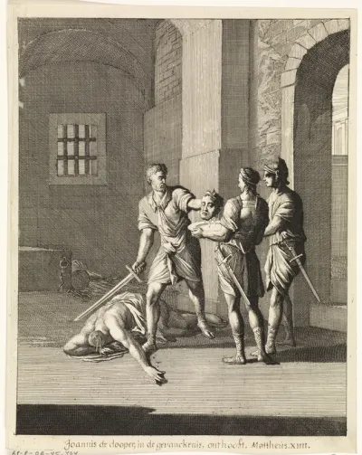 Johannes de Doper in de gevangenis onthoofd
