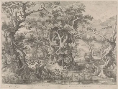 Johannes de Doper in een moeraslandschap